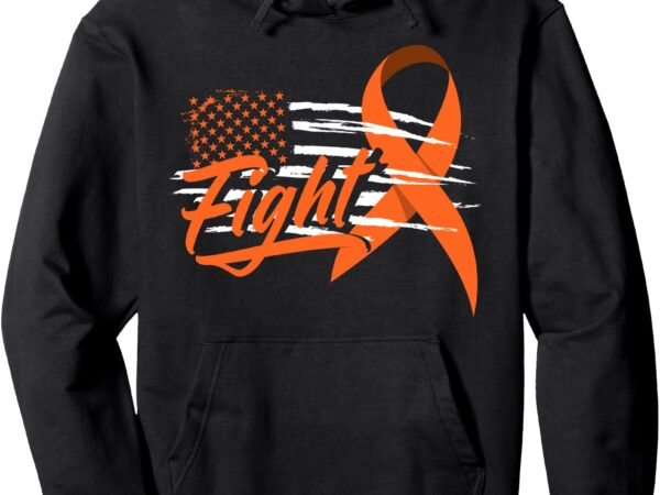 Fight kidney cancer awareness ribbon support pullover hoodie t shirt graphic design