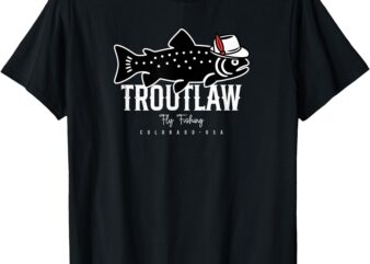 Fly Fishing Rainbow Trout Wearing a Hat, Feather Cap T-Shirt