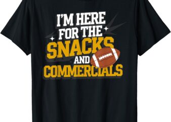 Football Snacks & Commericals Kickoff _ Mens & Womens Gift T-Shirt