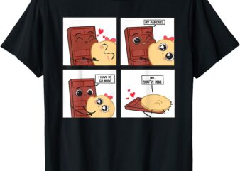 Funny Cute Couple Journey Choco And Pancake Romantic Lover T-Shirt