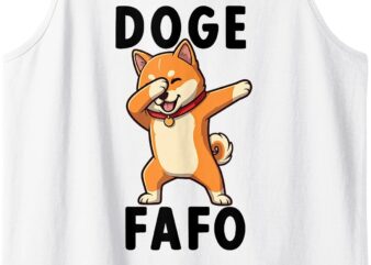 Funny Dabbing Doge FAFO Trump Political Design For Men Women Tank Top