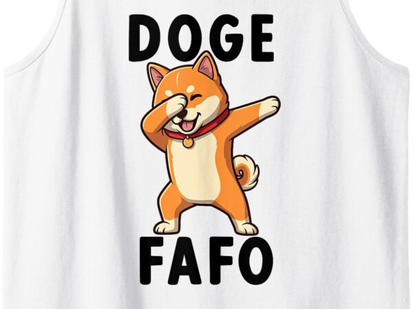 Funny dabbing doge fafo trump political design for men women tank top