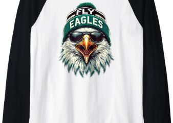 Funny Eagle Cool Raglan Baseball Tee