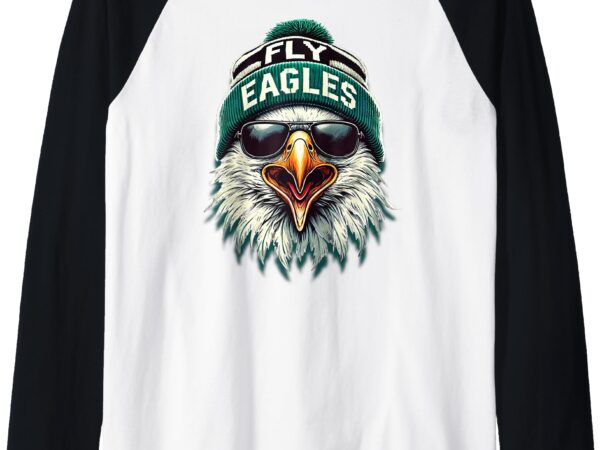 Funny eagle cool raglan baseball tee t shirt graphic design