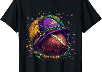 Funny Mardi Gras Football Beads New Orleans Men Women Kids T-Shirt