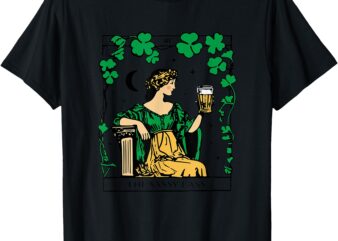 Funny Patrick’s Day The Sassy Lass Tarot Card Unisex T-Shirt