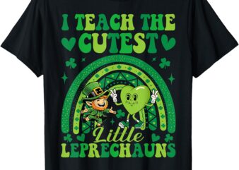 Funny St Patricks Day Teacher Women Little Leprechauns Kids T-Shirt