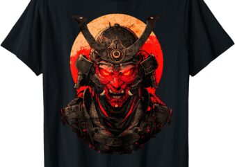 Futuristic Oni Samurai T-Shirt – Japanese Anime Sci-Fi Shirt T-Shirt