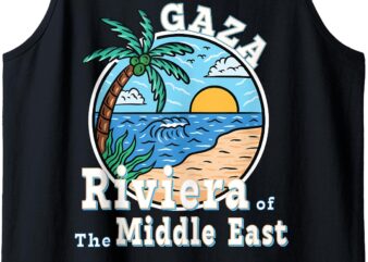 Gaza Strip Riviera of the Middle East Trump Tank Top