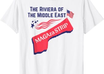 Gaza Strip Trump MAGAZA Strip American Flag USA MAGA-za Map T-Shirt