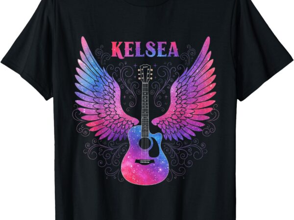 Girl retro personalized name kelsea i love kelsea vintage t-shirt