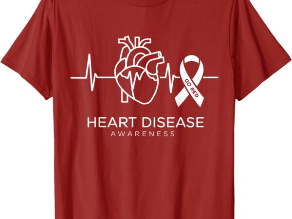 Go red for heart disease awareness chd wear red t-shirt