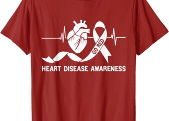 Go Red For Heart Disease Awareness Month Health Red Heart T-Shirt