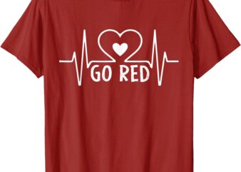 Go Red For Women American Heart Disease Month Awareness Cute T-Shirt