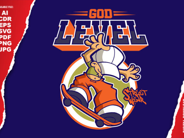 God level t shirt design template