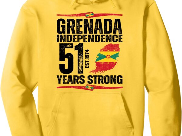 Grenada independence day grenada 51th grenadian celebration pullover hoodie t shirt design template