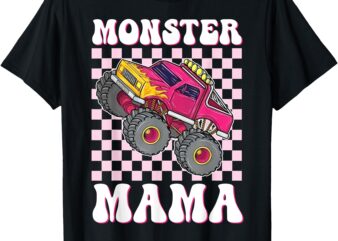 Groovy Monster Truck Mama Funny Monster Truck Lover T-Shirt