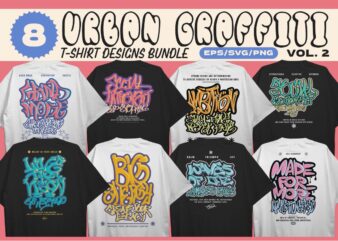 URBAN BUBBLE GRAFFITI T-SHIRT DESIGNS BUNDLE VOL. 2