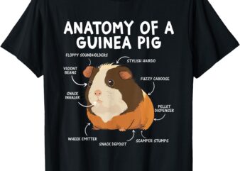 Guinea Pig Animal Funny Anatomy Of Furry Potato Lover Owner T-Shirt