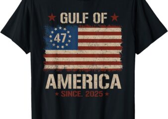 Gulf Of USA America Est 2025 47th American Flag Gulf Mexico T-Shirt