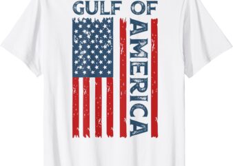 Gulf Of USA America Funny USA American Flag (ON BACK) T-Shirt