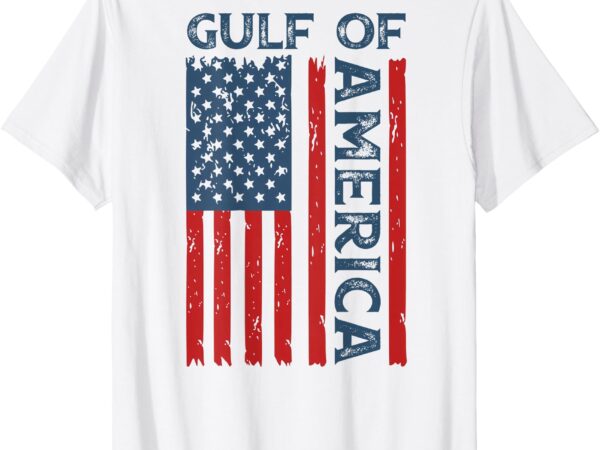 Gulf of usa america funny usa american flag (on back) t-shirt