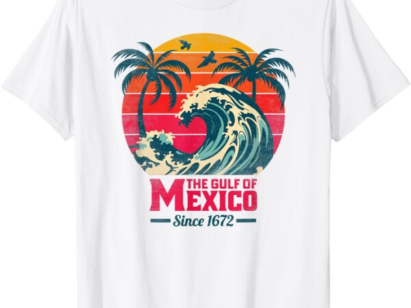 Gulf of mexico 1672, palms summer vacation t-shirt