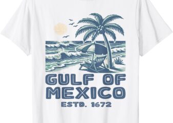 Gulf of Mexico 1672 Vintage Beach – Gulf of Mexico Forever T-Shirt