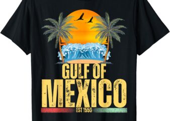 Gulf of Mexico EST 1550 Vintage Beach Women Gulf of Mexico T-Shirt