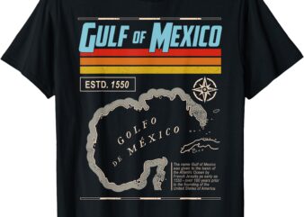 Gulf of Mexico Est 1550 Historic Map T-Shirt