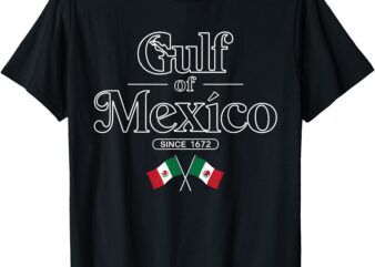 Gulf of Mexico Since 1672 Mexican Flag Mexico T-Shirt