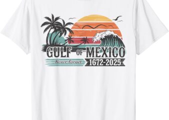 Gulf of Mexico Since 1672 Never Forget Retro Vintage Beach T-Shirt