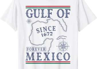 Gulf of Mexico Since 1672 Retro Historic Map T-Shirt