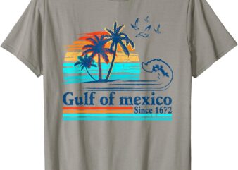 Gulf of Mexico Since 1672 Retro Vintage Beach Gulf Forever T-Shirt