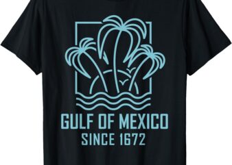 Gulf of Mexico Since 1672 Retro Vintage Sunset’s Beach T-Shirt