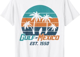 Gulf of Mexico t shirt Retro Vintage Beach Golfo de México T-Shirt