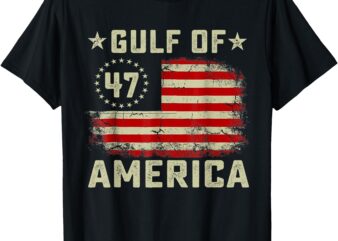 Gulf of USA America Funny USA American Flag Men Women T-Shirt