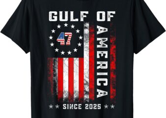 Gulf of USA America Funny Vintage USA Flag T-Shirt