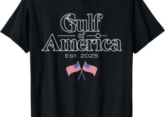 Gulf of United States of America Est 2025 USA American Flag T-Shirt