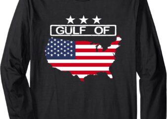 Gulf of United States of America Flag USA Long Sleeve T-Shirt