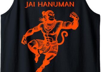 Hanuman, Bajrang Bali, Hindu God Warrior Pooja Jai Hanuman Tank Top