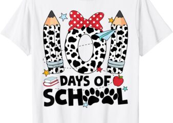 Happy 101 Days Of School Funny Pencil Bow Student TeacherHap T-Shirt