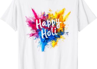 Happy Holi For Women Men Kids Color India Hindu Gifts T-Shirt