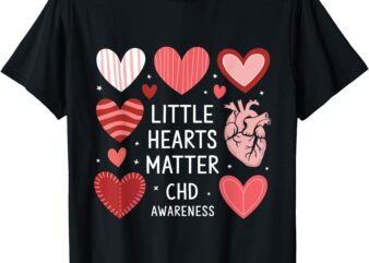 Heart Anatomy Valentine Little Heart Matter CHD Awareness T-Shirt