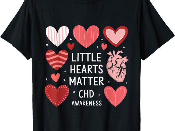 Heart anatomy valentine little heart matter chd awareness t-shirt