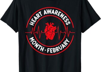 Heart Disease Awareness Month February Squad CHD Month T-Shirt