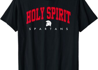 Holy Spirit Spartans red and white logo T-Shirt