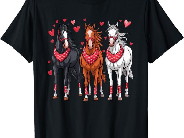 Horse valentine animals t-shirt