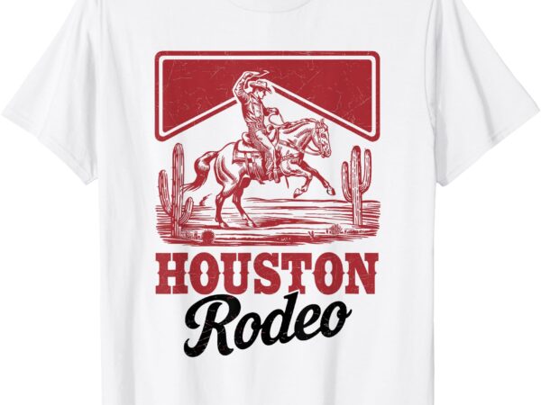 Houston rodeo, vintage bronc horse riding cowboy t-shirt