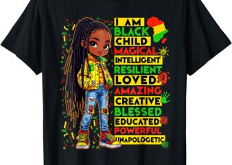 I Am Black Child History Month African American T-Shirt